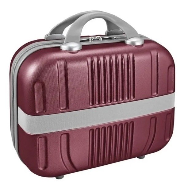 Kit Mala Rodinhas 360 Graus A Bordo + Frasqueira Trip - vinho - 6