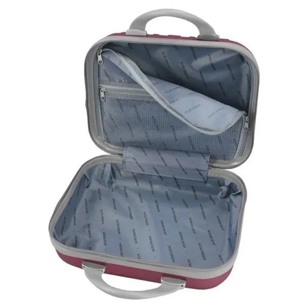 Kit Mala Rodinhas 360 Graus A Bordo + Frasqueira Trip - vinho - 7