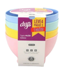 Jogo 4 Cumbucas Bowl Plástico Cozinha 500ml Coloridas Tapoer Dup - 1