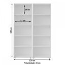 Ver imagem 3 de Estante para Livros Multy 8 Prateleiras Branco - Artely
