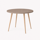 Ver imagem 4 de Mesa Jantar Sofia Redonda 80cm Linum 18mm Pés de Madeira Natural Marin