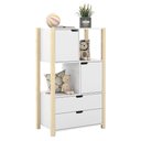 Ver imagem 1 de Armário Organizador Kids Liv Branco Soft Natural - Matic