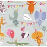 Papel de Parede Adesivo Rolo 0,58x3,00M Infantil Festa Animal 355638713 - 2