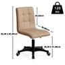 Cadeira de Escritório Eiffel Gomos Base Giratória Preta | Office - Nude - 2
