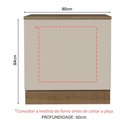Ver imagem 2 de Balcão para Forno de Embutir 80 X 60 Cm com Tampo Rustic/crema Agata Madesa