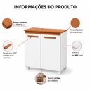 Ver imagem 6 de Balcão para Cozinha 2 Portas com Tampo em MDF Fox Espresso Móveis