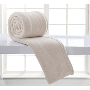 Manta Casal Microfibra Home Design Bege - Corttex