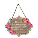 Ver imagem 1 de Placa de Porta Decoração Flores Frases Quarto Sala