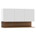 Ver imagem 1 de Armário de Cozinha Aéreo 118cm 3 Portas Duda Z34 Branco/freijó - Mpozenato