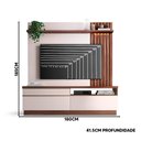 Ver imagem 4 de Painel Grande Home Para Sala TV Até 70 Polegadas Nogueira Real Off White Nahal Shop JM