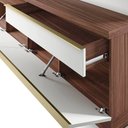 Ver imagem 3 de Painel Grande Home Para Sala TV Até 70 Polegadas Nogueira Real Off White Nahal Shop JM