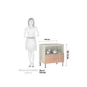 Ver imagem 2 de Balcão de Cozinha sem Tampo 80cm Misto 1 Porta Basculante e 1 Gavetão Lis Luciane Móveis