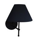 Ver imagem 5 de Arandela De Parede em Alumínio e Cúpula de Algodão Para Sala, Quarto Cabeceira De Cama - Preto e Cúp