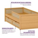Ver imagem 4 de Cama Solteiro Madeira Maciça com Grades de Proteção e Gavetas Magna Kids Casatema MadeiraOriginals Madeiraoriginal