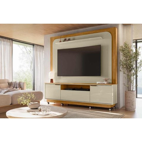 Painel para Tv até 75" – com Gaveta, Portas, Nicho e Pés