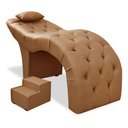 Ver imagem 3 de Maca Luxo em Courino Capitone Marrom para Clinica de Estética Bz Home Decor