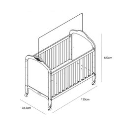 Berço Mini Cama 2 em 1 Elô Móveis Peroba Branco Brilho - 3