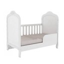 Ver imagem 2 de Berço Mini Cama 2 em 1 Elô Móveis Peroba Branco Brilho
