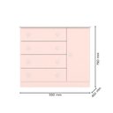 Ver imagem 3 de Cômoda Sapateira Doce Sonho Rosa - Qmovi