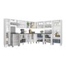 Cozinha Completa Multimóveis Xangai Pop FG3285 com Armário e Balcão Branca/Lacca Fumê - 5