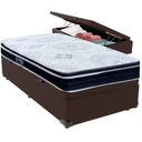 Ver imagem 1 de Cama Box Baú e Colchão Orthosono D33 com Pillow Top Solteiro Anjos: Marrom