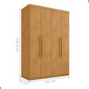 Ver imagem 4 de Guarda Roupa Solteiro Monte Nobre 4 Portas 4 Gavetas MDF Naturalle Framar