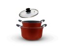 Ver imagem 1 de KIT 2 Caçarola Antiaderente Grande Familia Dona Chefa 24 e 28 cm Tampa de Vidro e Alças Antitérmicas