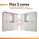 Ver imagem 4 de Guarda Roupas Casal Detalhes Frisados com Espelho 4 Portas 4 Gavetas Flex Viena