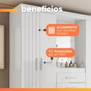 Ver imagem 6 de Guarda Roupas Casal Detalhes Frisados com Espelho 4 Portas 4 Gavetas Flex Viena