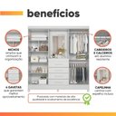 Ver imagem 7 de Guarda Roupas Casal Detalhes Frisados com Espelho 4 Portas 4 Gavetas Flex Viena