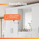 Ver imagem 5 de Guarda Roupas Casal Detalhes Frisados com Espelho 4 Portas 4 Gavetas Flex Viena