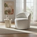 Ver imagem 1 de Poltrona Orgânica Yara Luxo Sala Recepçao Boucle:Prata/Liso
