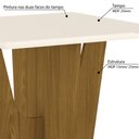 Ver imagem 2 de Mesa de Jantar Vértice 90 cm com Tampo de Vidro - Nature/Off White