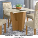 Ver imagem 5 de Mesa de Jantar Vértice 90 cm com Tampo de Vidro - Nature/Off White