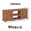 Ver imagem 4 de Rack Grande 2 Portas Madeira Maciça Carvalho