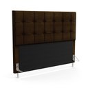 Ver imagem 1 de Cabeceira Soraya 195 para Cama King A-011 Couro Marrom Aradecor