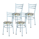 Ver imagem 1 de 4 Cadeiras para Mesa Epoxi Cinza Assento Floral:floral Orquídea