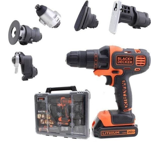 BLACK+DECKER MATRIX™ 20V MAX* 6-Tool Combo Kit with Storage Case -  BDCDMT1206KITC 