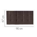 Ver imagem 2 de Painel Estofado Luxo Espanha 90cm Solteiro para Cama Box Corino Marrom - Gat Magazine