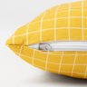 Almofada Quadrada Pequena - Xadrez Amarelo e Branco Abra Casa - 3