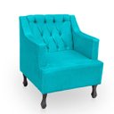 Ver imagem 3 de Poltrona para Sala de Estar Clássica Confortável e Reforçada Suede Elizabeth