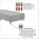 Ver mais imagens de Kit Cama Box Solteiro + Cabeceira Estofada com Botonê Bridgerton Espresso Móveis