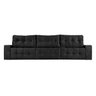 Sofá 6 Lugares Florença Retrátil e Reclinável 3,20M Pena Preto - 3