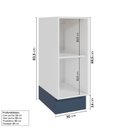 Ver imagem 3 de Balcão Planejado 1 Porta 30cm sem Tampo Arizona CabeCasa MadeiraOriginals Azul/Branco