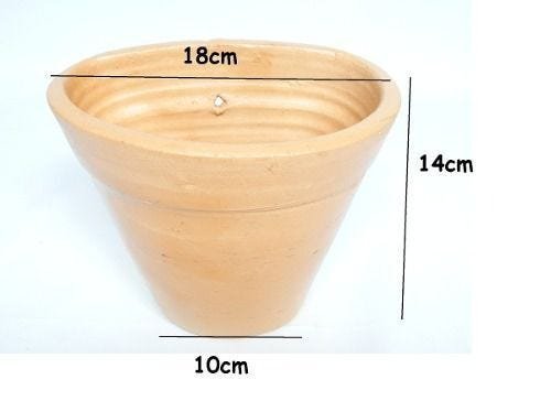 Vaso Barro Floreira Parede Jardim Vertical 4 Unid com Verniz - 2