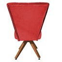 Ver imagem 4 de Poltrona Decorativa Royal Base Giratória de Madeira Slk Decor Vermelho