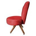 Ver imagem 3 de Poltrona Decorativa Royal Base Giratória de Madeira Slk Decor Vermelho