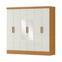 Ver imagem 2 de Guarda-roupa Casal 100% MDF 6 Portas 2 Gavetas Jatobá Yescasa