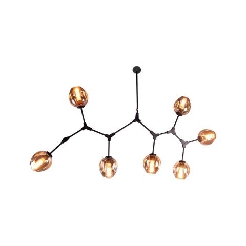 Pendente Orbe Preto 100cm 7xe27 280w - Ky001m - Bella