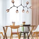 Ver imagem 2 de Pendente Orbe Preto 100cm 7xe27 280w - Ky001m - Bella